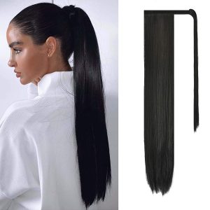 Coda di capelli con velcro Magic Tail #1 Nero