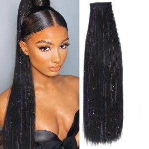 Coda di capelli con cordoncino Liscia Disco, 70 cm