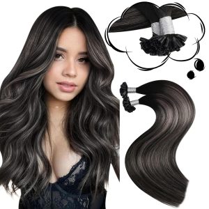 Estensioni Cheratina Oskar Balayage #1B Grigio