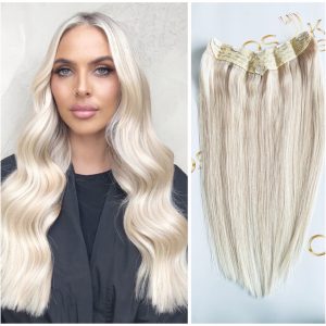 Tessiture di capelli naturali V-Shape Deluxe Biondo Bianco