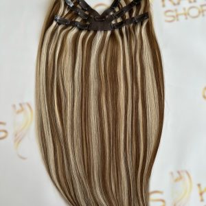 Tessitura Eva Hair (6D capelli russi autentici) Castano con Meches #2/ #20