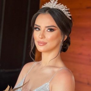 Coroncina metallica con pietre semipreziose