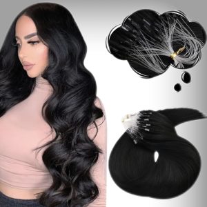 Estensioni Microring Russian Hair #1A Nero Morbido