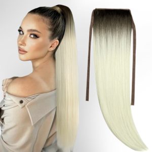 Coda di capelli Russian Ombre #1B/ Argento