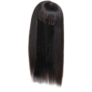 Parrucca Parziale con Frangia Nero Naturale