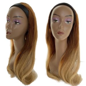 Ciocche di Volume con Fascia Deluxe Ombre Castano Naturale/ Biondo Miele