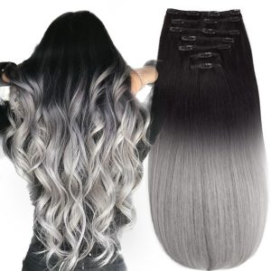 Clip-on Russian Ombre #1B/Grigio
