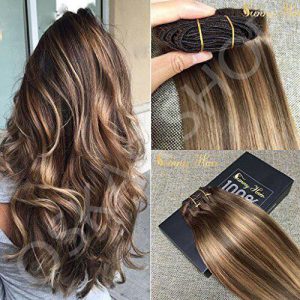 Ciocche Separate Oskar Balayage Castano con Meches#6 #24