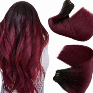 Clip On Premium Dritto Collezione Nera Ombre #1B Borgogna