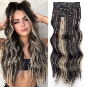Estensioni Clip-on sintetici (super volume)  Balayage #2/ #18, 200g
