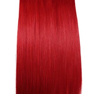 Clip-On Liscio Sintetico Rosso