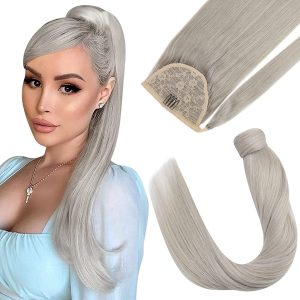 Coda di capelli con velcro Magic Tail Grigio Chiaro
