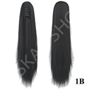 Coda di capelli con pinze #1B Liscia