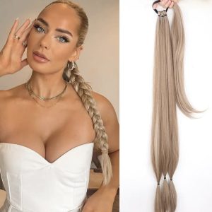 Coda di capelli per intrecci, Biondo Rosa, 70 cm