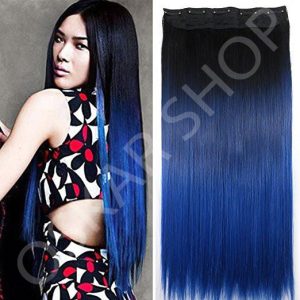 Tessiture di capelli Ricci #1B Blu