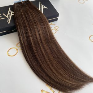 Estensioni Tape-in Russian Castano con Meches