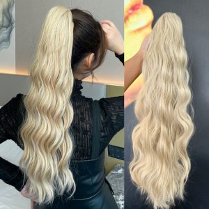 Coda di capelli con pinze #18 Biondo Naturale Onda D'acqua