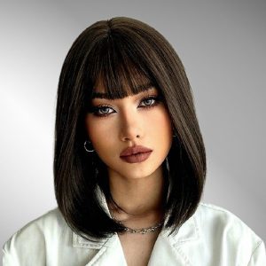 Parrucca Bobo Castano Scuro