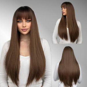 Parrucca con Frangia Luxury Brown