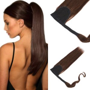 Coda di capelli con velcro Magic Tail #4 Castano Medio