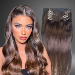 Extensioni Clip-on MiniGold Castano Medio #4