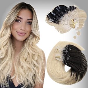 Estensioni Microring Russian Hair Ombre #1B/ Argento