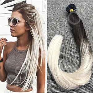 Estensioni Cheratina Collezione Nera Ombre #1B/Argento