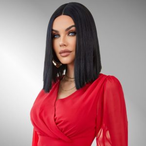 Parrucca Bobo Lungo Nero