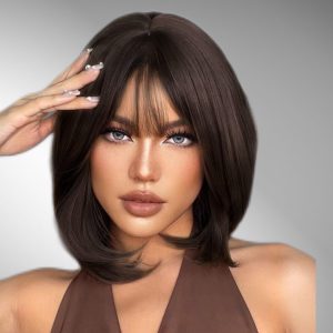 Parrucca Bobo Castano Medio