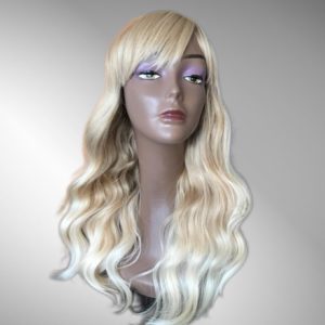 Parrucca con Frangia Biondo Ondulati