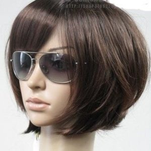 Parrucca in Capelli Naturali Bob Castano Medio