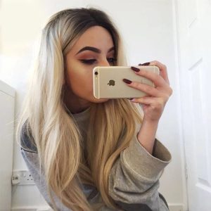 Parrucca sensual Biondo ombre Capelli Naturali remy