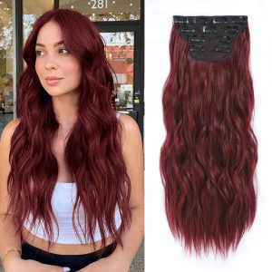 Estensioni Clip-on sintetici (super volume) Rossastro, 200g