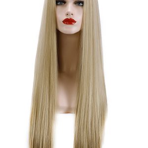 Semiparrucche di capelli naturali U Parte Biondo Beige Liscio