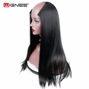 Semiparrucche di capelli naturali U Parte Nero Naturale Liscio