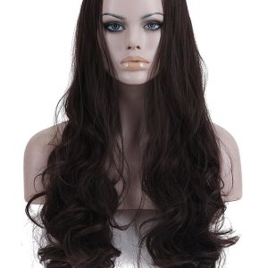 Semiparrucche di capelli naturali U Parte Castano Ondulato