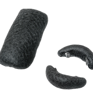 Set 3 spugne in capelli naturali per chignon Nero