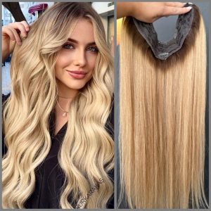 Tessiture di capelli naturali V-Shape Ombre #4/#20