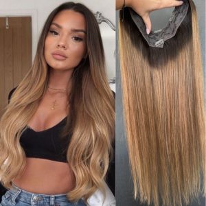 Tessiture di capelli naturali V-Shape Ombre #2/#8