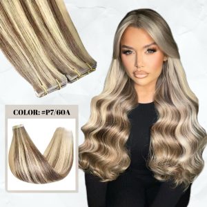 Estensioni Invisible Tape Castano con Meches #7/#60